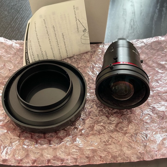 Kowa LM6FC 1.1" 6.5mm F2.5 Manual Iris C-Mount Lens, Low Distortion, Wide-Band - Picture 2 of 6